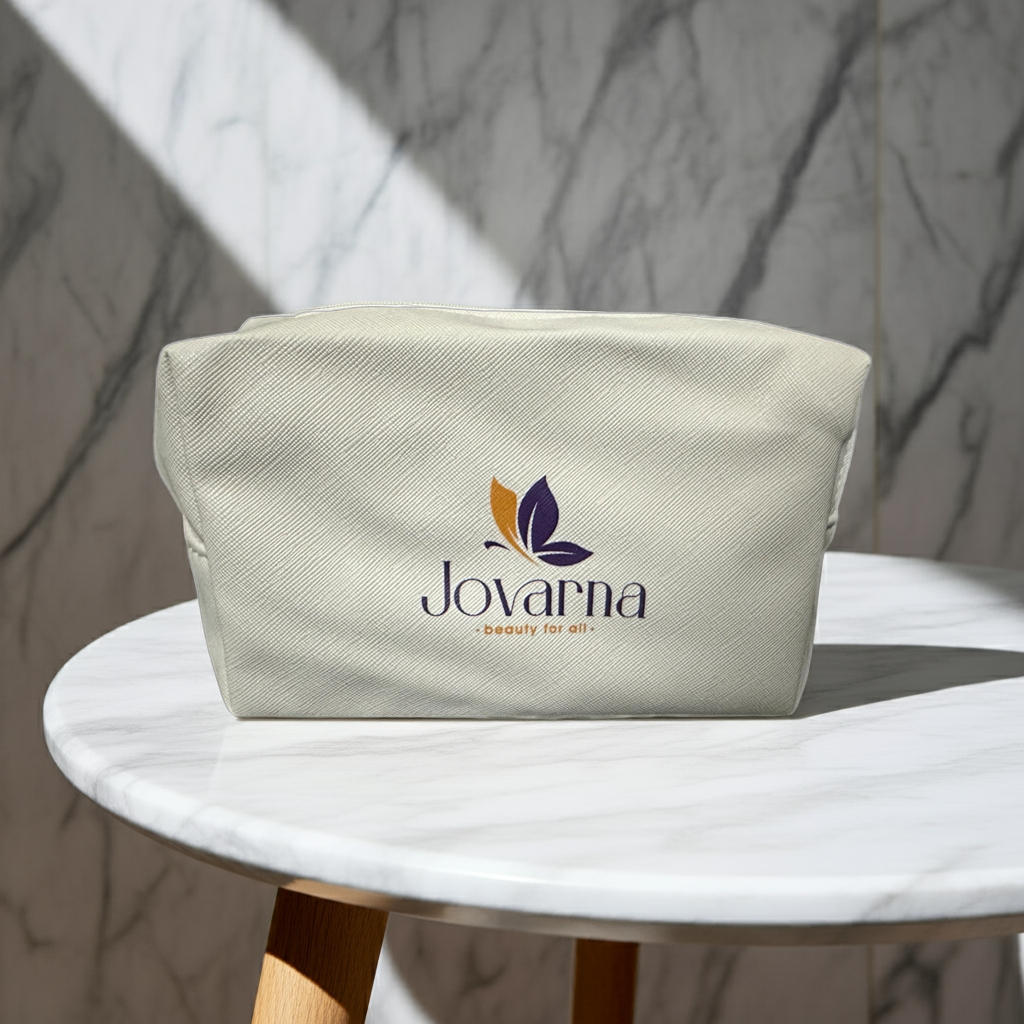 Luxurious Travel Pouch Creamy Beige